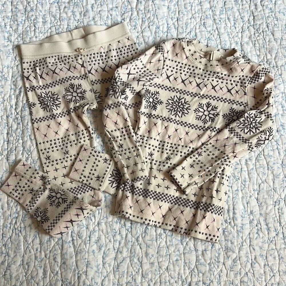 Skims toddler cotton‎ PJ set 2t snowflake print